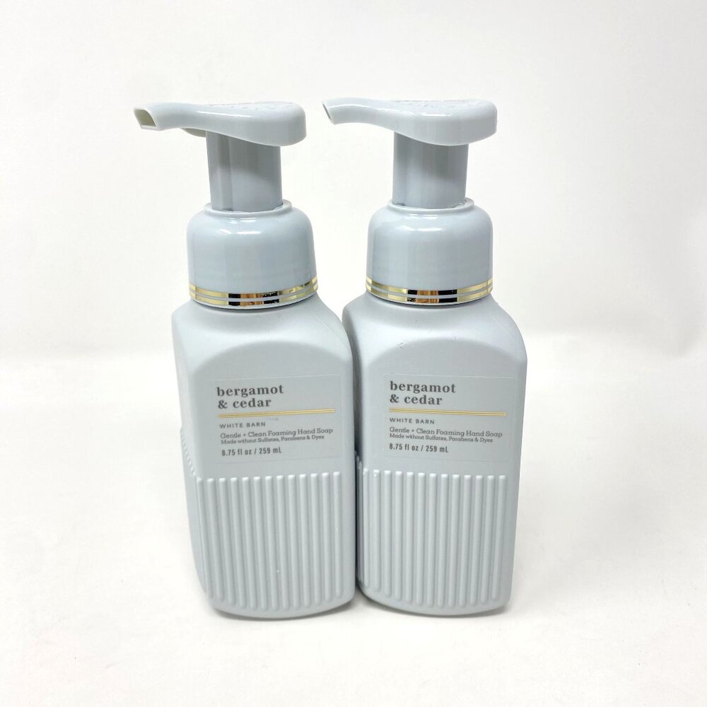Bath & Body Works Bergamot & Cedar Gentle & Clean Foaming Hand Soap 2 Pack